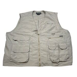 Tact Gear Take Command‎ Vest Mens 3XL Beige Tan Utility Workwear Hunt Fish